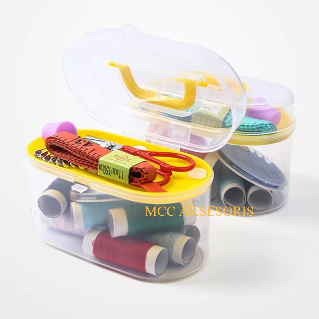 MCC Alat Perlengkapan PERALATAN JAHIT MENJAHIT SET Lengkap Jarum Benang - Mini Sewing KIT SET