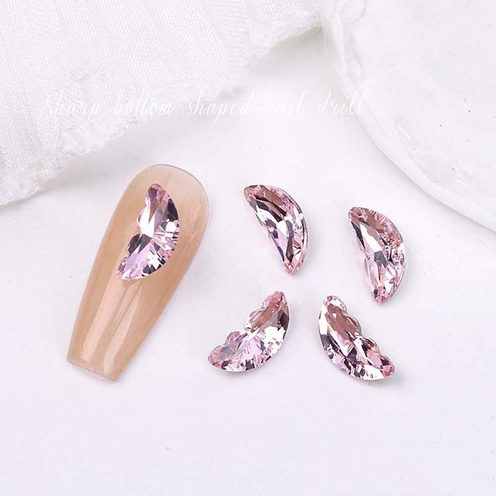 AUGUSTINA Agustina Butterfly Nail Rhinestones Nail Charms Wanita DIY Nail Art Manicure Aksesoris Jepang Aurora Butterfly 3D Nail Art Drills