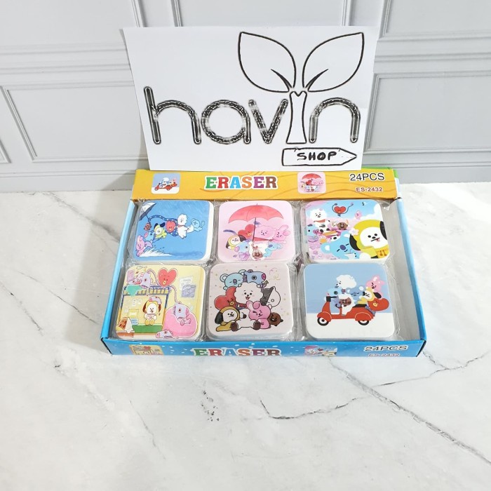 

donna- (24pc) penghapus murah/hapusan karakter/stip fancy - BTS terbaru