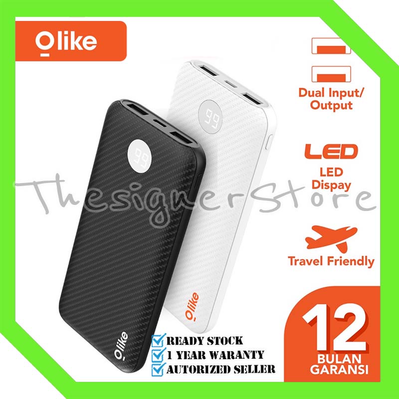 Olike P1 Powerbank 10000 mAh Dual Input Dual Output Battery Display Fast Charging