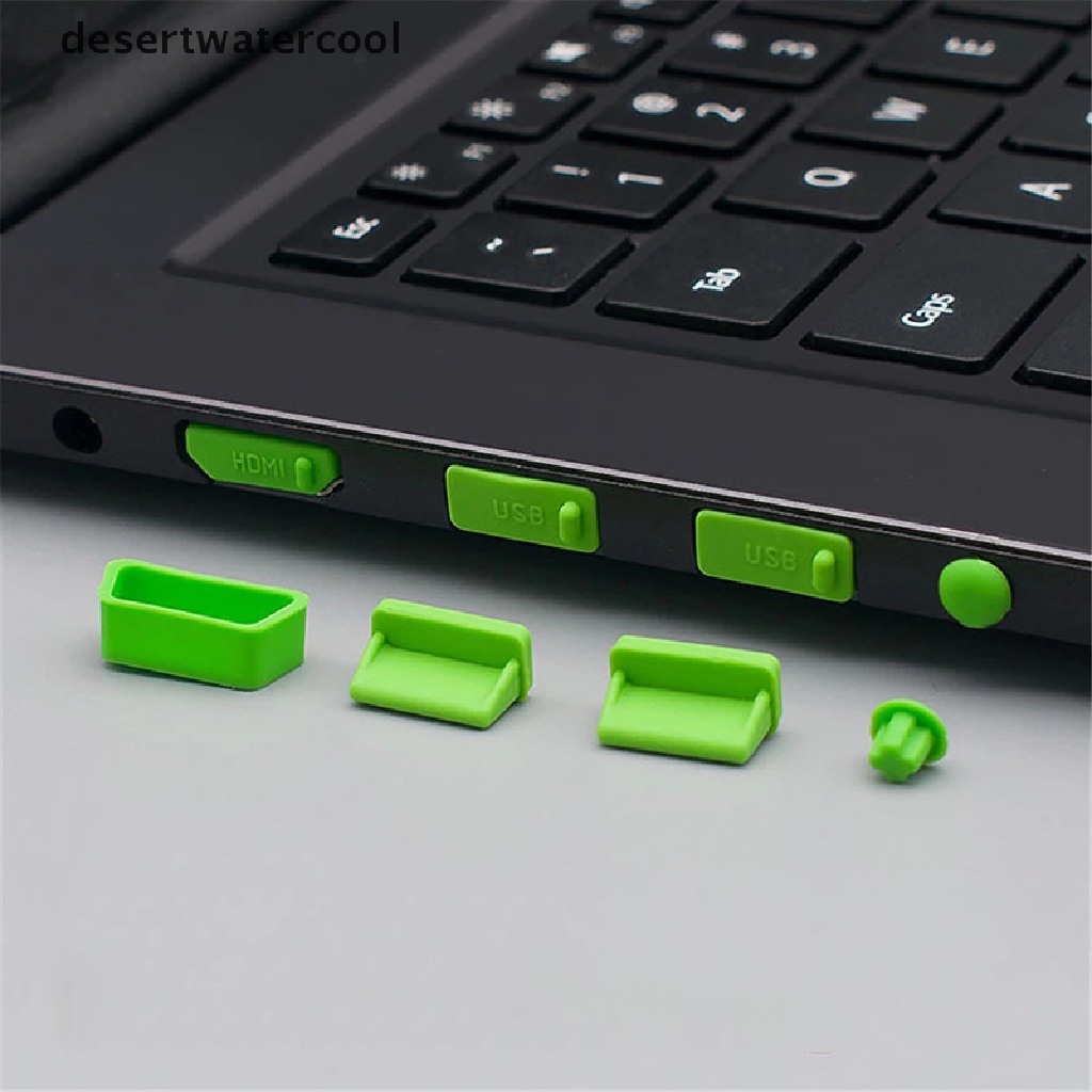 Deid 16pcs/Set Plug Debu Laptop Set USB Port VGA Karet Penutup Pelindung Martijn