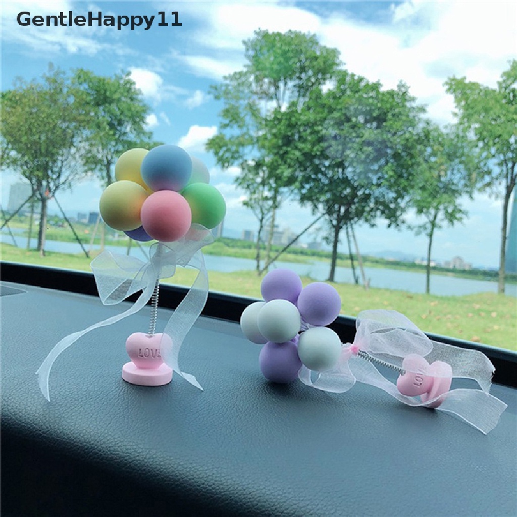 Gentlehappy Ornamen Mobil Nodding Balon Dekorasi Dashboard Mobil Musim Semi Goyang Kepala Mainan id