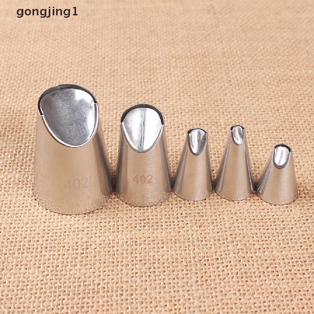 Ggg 5PCS/Set Krisan Nozzle Icing Piping Pastry Nozel Alat Kue Dapur ID