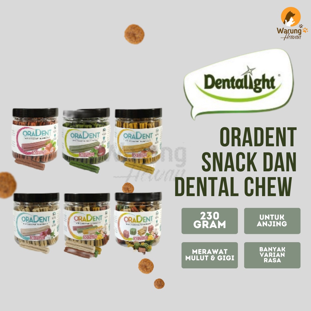 Dentalight Oradent Dental Stix Snack untuk Anjing