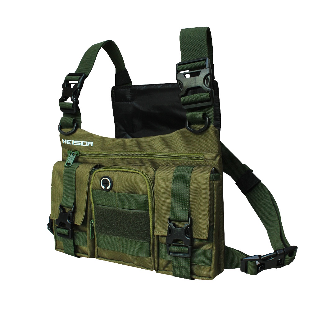 Neisda - Chestbag Tas Dada Series Threepoket Green Velcro