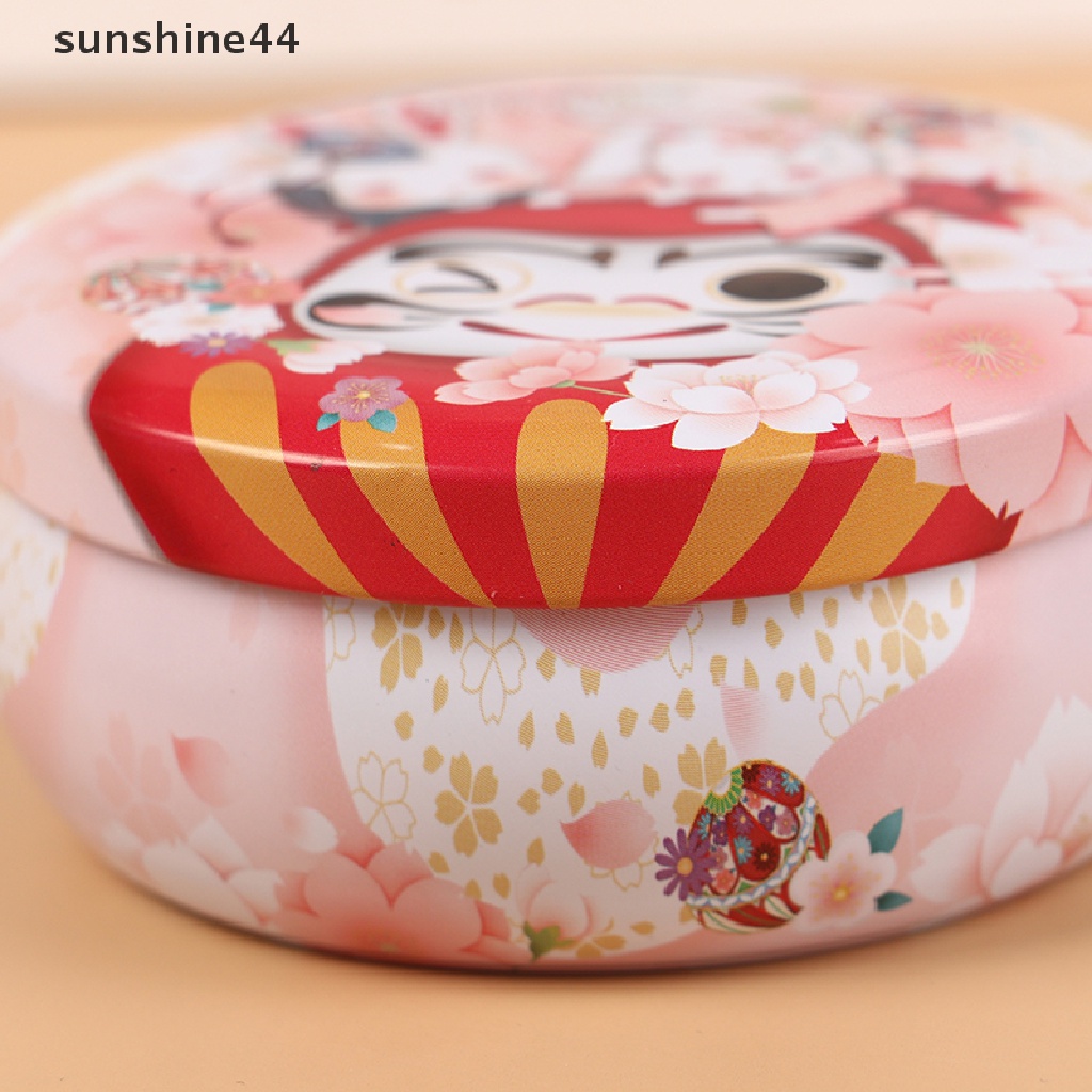 Sunshine 1Pc Tinplate Bulat Macaron Dessert Box Penyimpanan Kecil Koin Perhiasan Candy Case ID