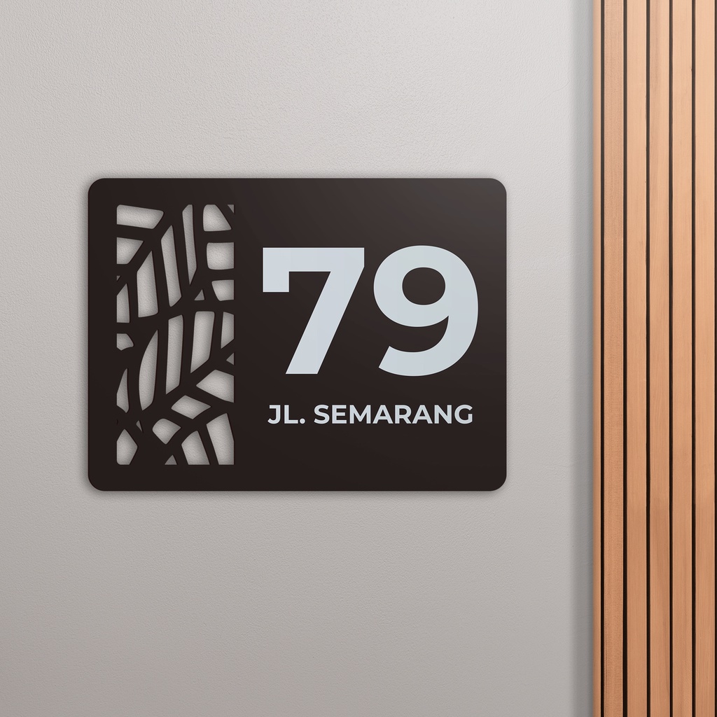 

NOMOR RUMAH ACRYLIC PREMIUM - UKURAN 20 X 15 CM (POLA CUTTING DAUN) TAHAN SEGALA CUACA