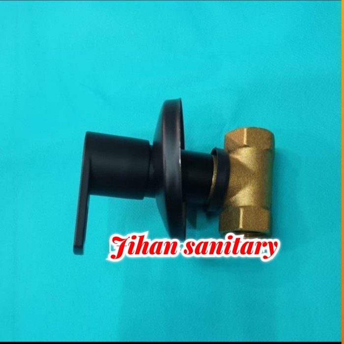 stop kran tanam air dingin hitam / kran wall shower tanam hitam