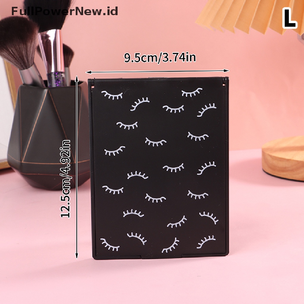 Power Hand Held Mirror Barber Lady Square Makeup Vanity Mirror Cermin Rias ID