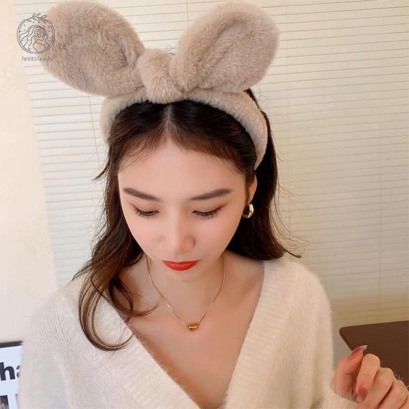 Dasi kupu-kupu Ikat Kepala Cuci Muka Wanita Headband Makeup atau Cuci Motif Imut dan Lucu Model Korea L