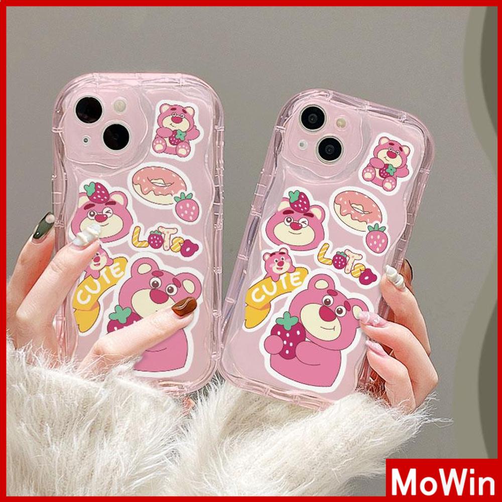 For iPhone 14 Pro Max iPhone Case 3D Curved Edge Wave Clear Case TPU Airbag Shockproof Camera Cover Cute Cartoon Compatible with iPhone 13 Pro max 12 Pro Max 11 xr xs max 7 Plus 8