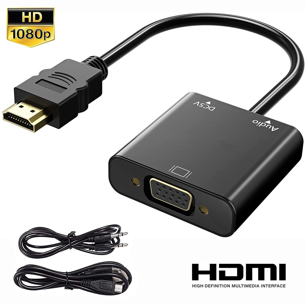 Converter Kabel HDMI to VGA / HDMI Male to VGA Female Audio