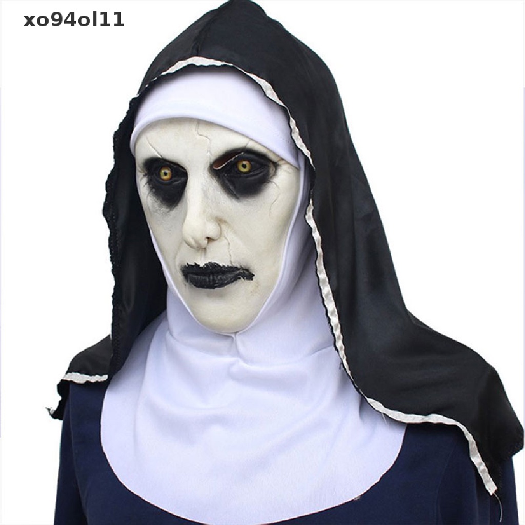 Xo Topeng Lateks The Horror Mengerikan Nun Dg Kerudung Valak Cosplay Untuk Kostum Halloween OL