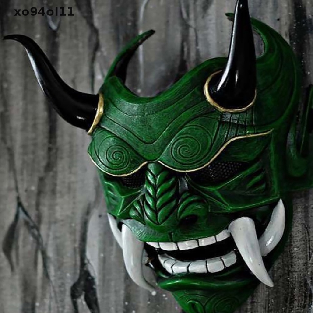 Topeng Topeng Topeng Topeng Prajna Setengah Wajah Samurai OL Hantu Jepang Hannya