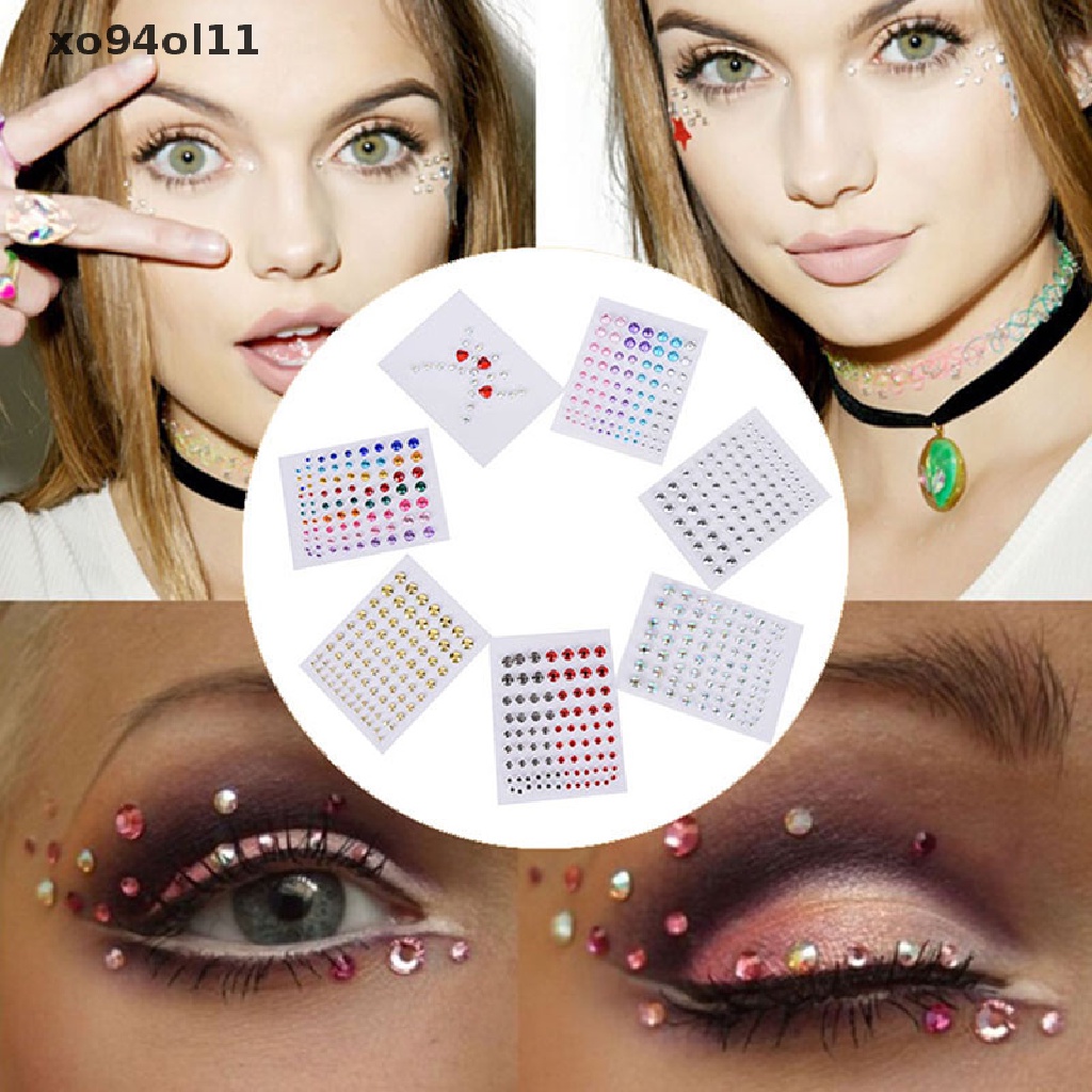 Xo New Jewel Eyes Makeup Crystal Eyes Stiker Tato Diamond Glitter Makeup Stiker OL