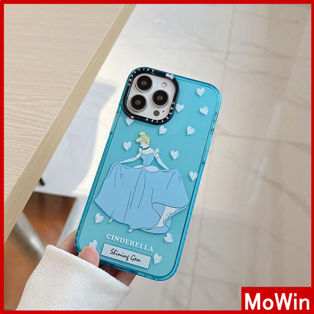 For iPhone 14 Pro Max iPhone Case Fluorescent Blue Princess Clear Case Thickened TPU Shockproof Protection Camera Compatible with iPhone 13 Pro max 12 Pro Max 11 xr xs max 7 Plus 8