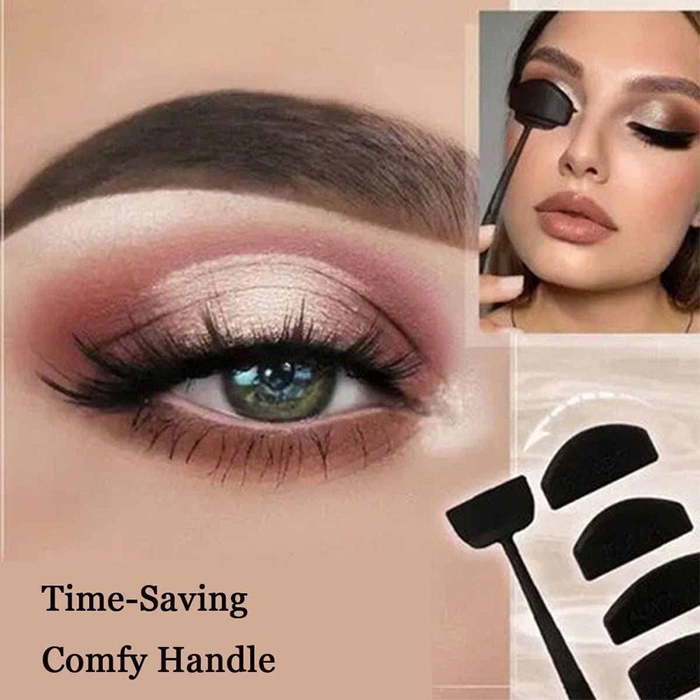 R-FLOWER Eye Shadow Powder Aplicator New 6in1 Crease Line Kits Lazy Set Makeup Mata