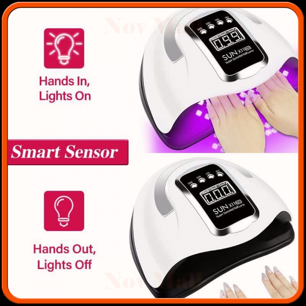 Pengering Kutek UV Lamp Nail Dryer Sensor with LCD Display - X11 MAX