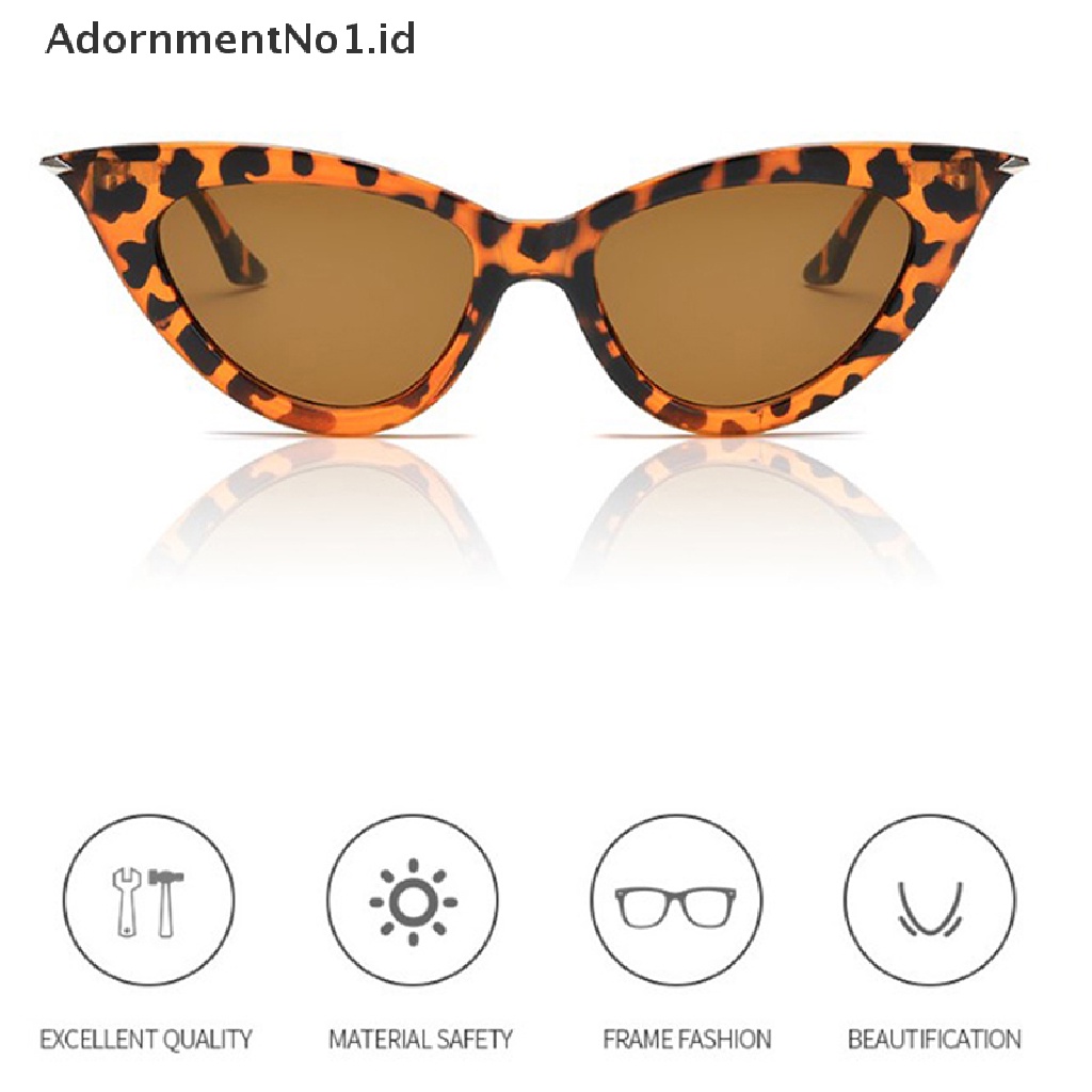 [AdornmentNo1] Vintage Cat Eye Kacamata Hitam Bingkai Kecil Retro Sunglasses UV400 Protection Eyewear Fashion Trendy Streetwear Eyewear [ID]