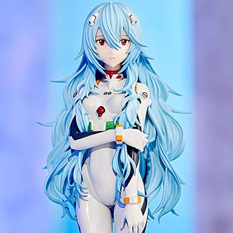 17cm EVA Evangelion E Prize Ayanami Rei Rambut Panjang Anime Figure Action Model Mainan