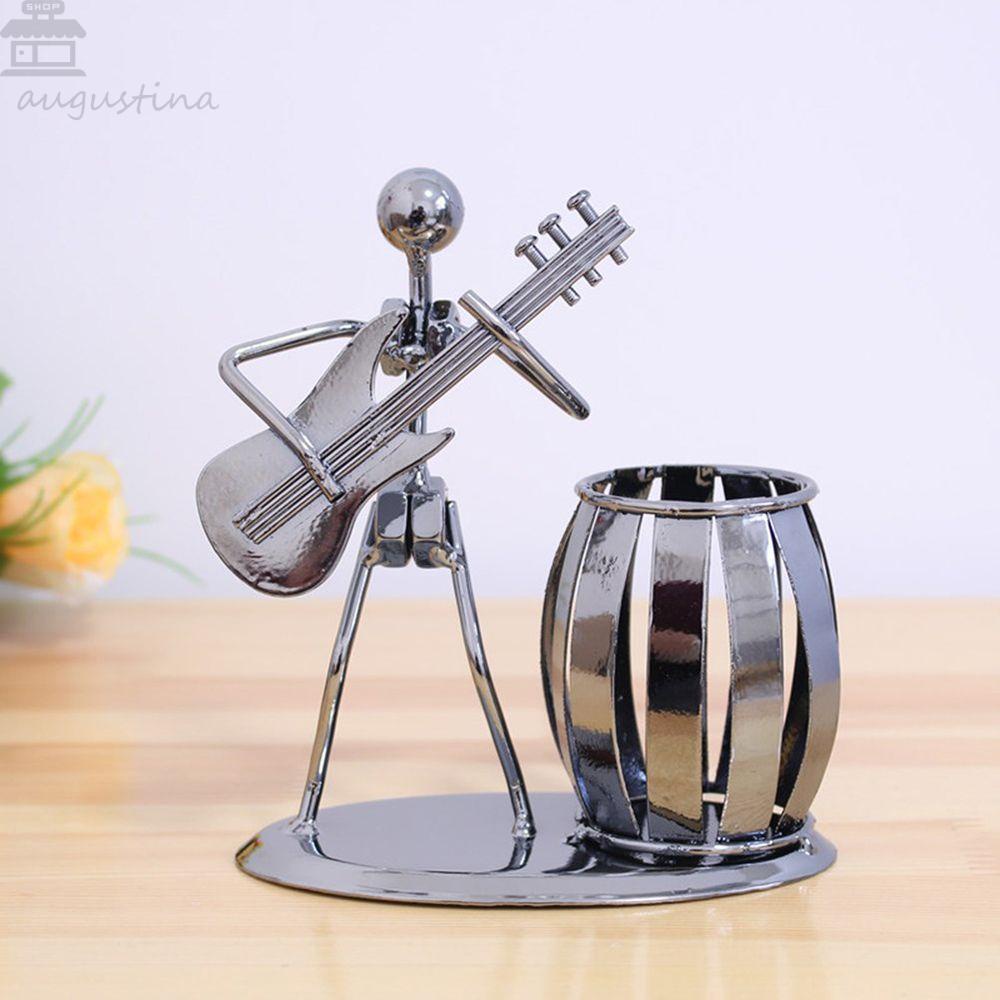 Augustina Pot Organizer Holder Pensil / Pulpen / Alat Tulis Desain Gitar