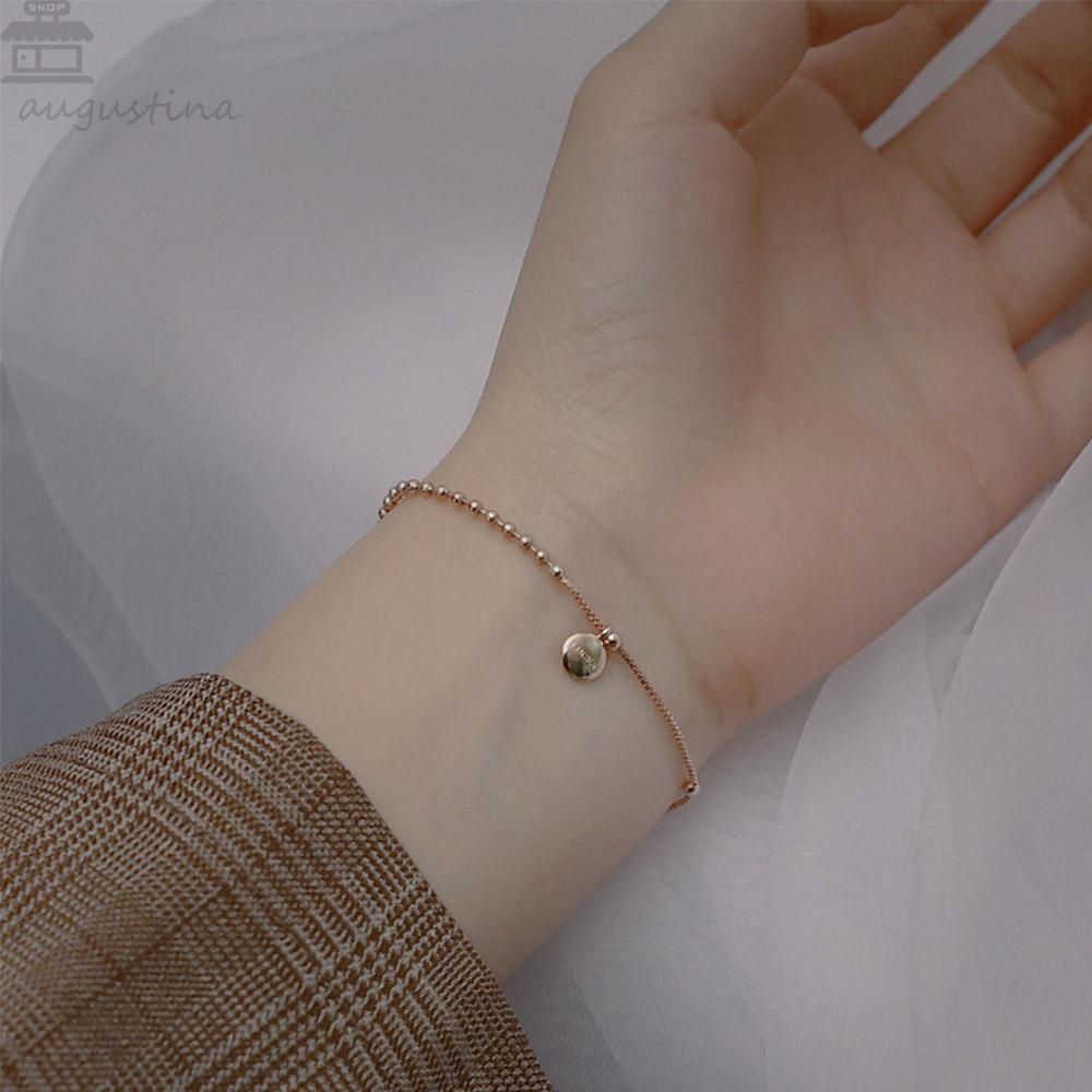 Agustinina Beruntung Gelang Pesta Teman Baik Surat Beruntung Trendi Adjustable Sederhana Bangle