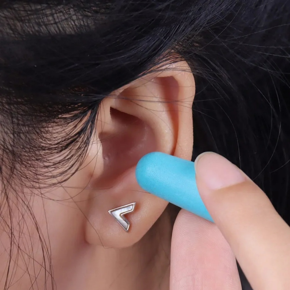 [Unggulan] 1pasang Penyumbat Telinga Tidur Perjalanan Penyumbat Telinga Spons Rebound Lambat Siswa Pengurang Kebisingan Pelindung Telinga Penyumbat Telinga Tidur Kedap Suara Anti-noise Earplug