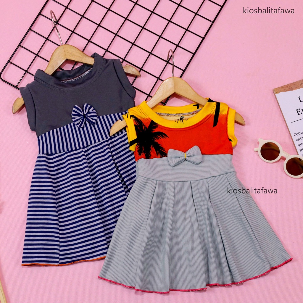 Dress Aila 6-18 Bulan / Dres Pesta Murah Grosir Baju Anak Perempuan Harian Gaun Yukensi Batik