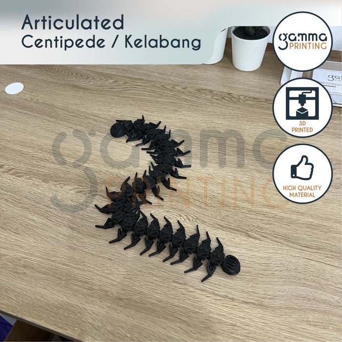 Artikulasi Kelabang / Articulated Centipede Toy Mainan Anak Fleksibel