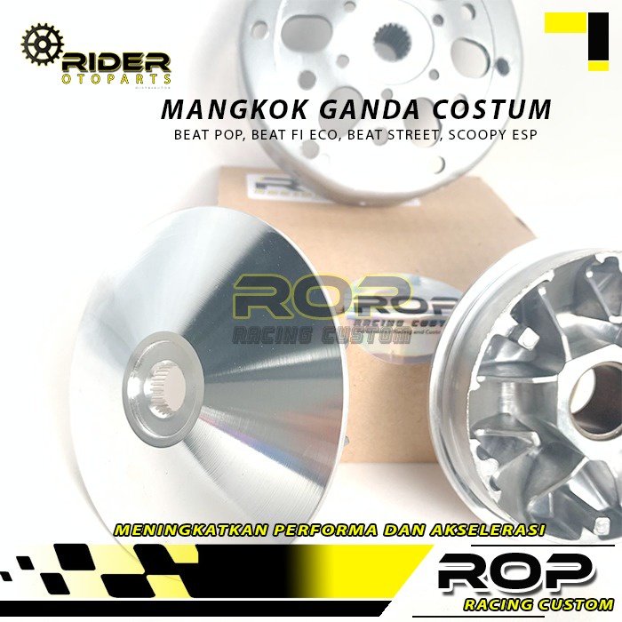 Upgrade Cvt Rumah Roller Racing Set Mangkok Ganda Pulley Beat Pop Beat Fi Beat Street Scoopy Esp