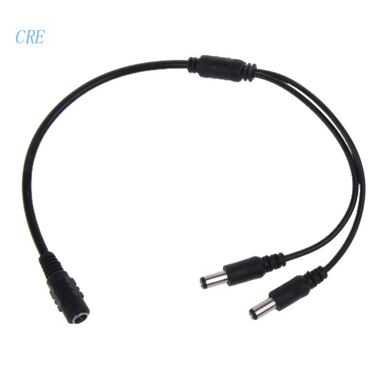 Cre High-quality 1Female to 2Male 5.5mmx2.1mm DC Power Supply Cable Y Splitter Adapter Kabel Maksimal 120W Splitter Cord