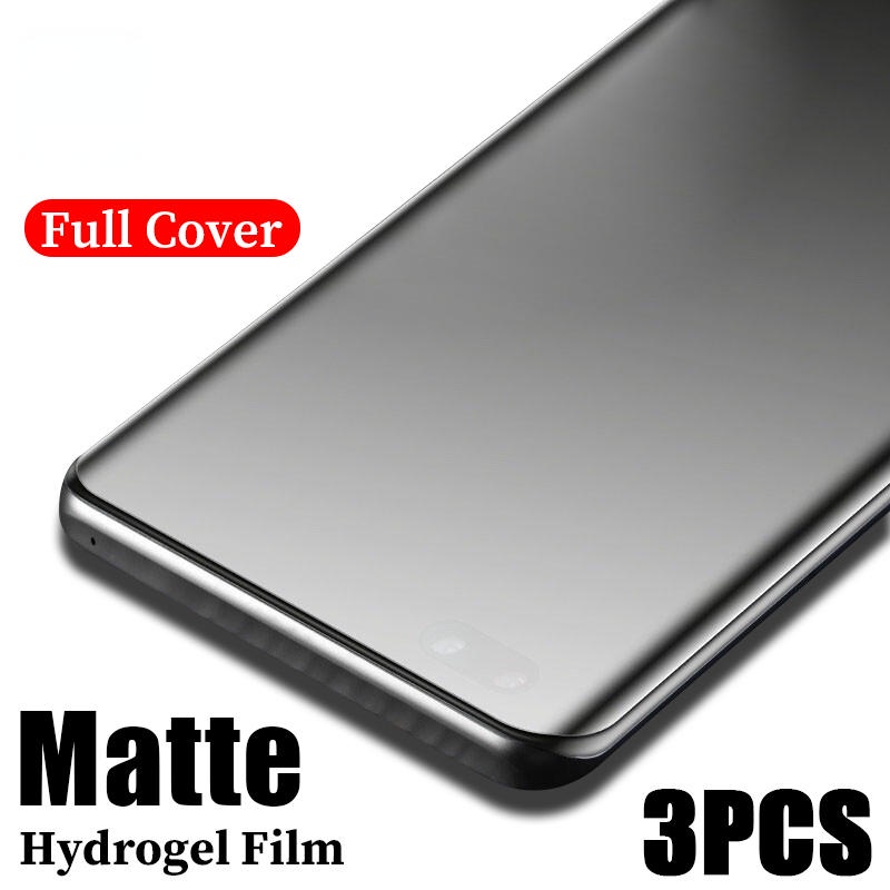 3pcs No Fingerprint Matte Hydrogel Film Untuk Vivo Y19 Y30 Y35 Y33S Y50 Y55 Y85 Y01 Y12 Y15A Y11 Y21T Y20S Y91 Bukan Kaca Untuk Vivo S1 S12 S15 V11 V15 V17 V25 V27 Pro S10 T1X V23 V21