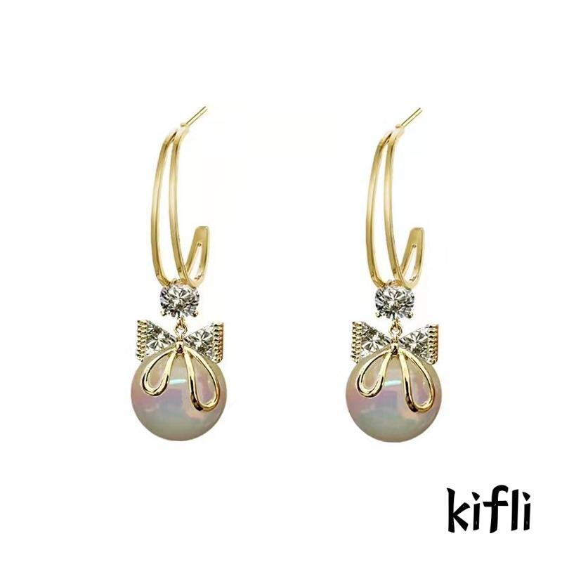 [KD] Anting Gaya Minimalis Anting Mutiara Mermaid Perak925 Elegan Prancis