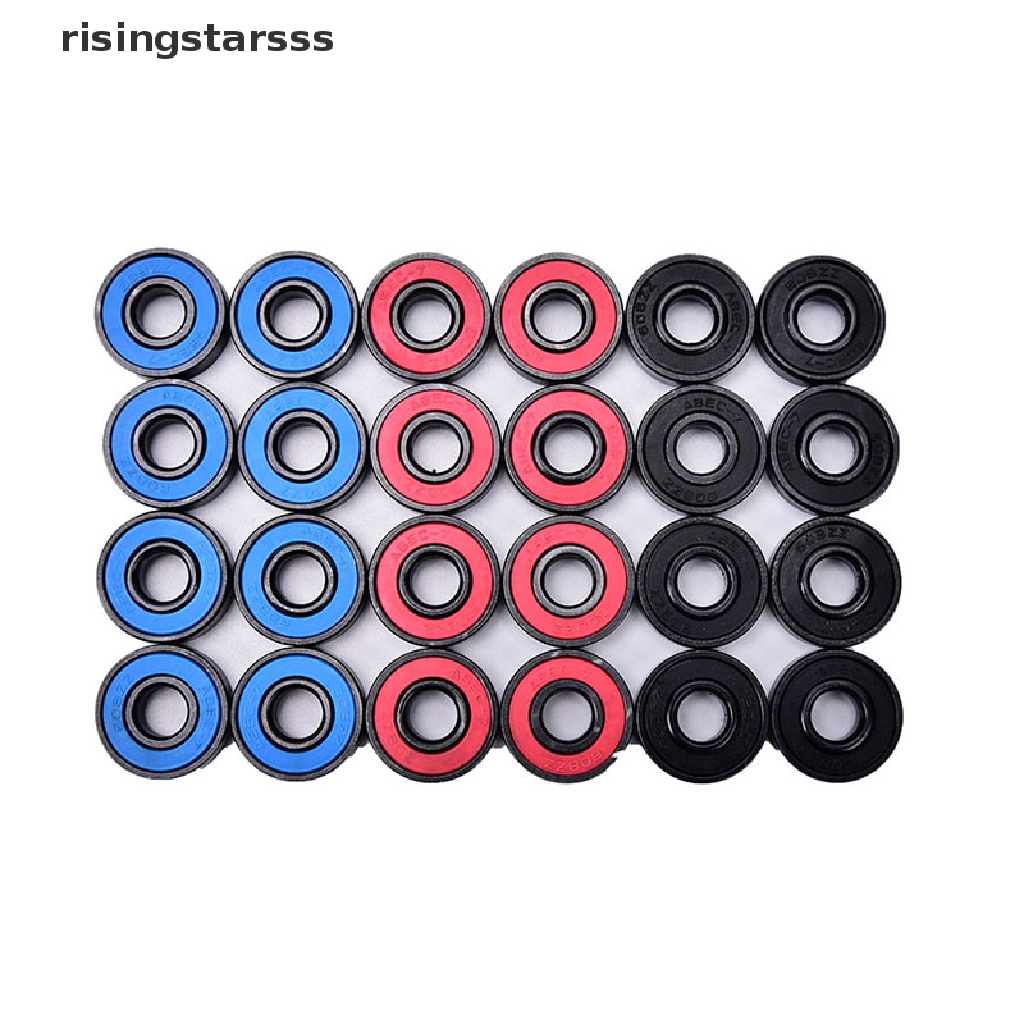 Rsid Span-new 8pcs /set 608RS Skate skateboard steel Terintegrasi spacer Bearings fit8pcs/set 608RS Roda Bearing Untuk Roller Skate Jelly