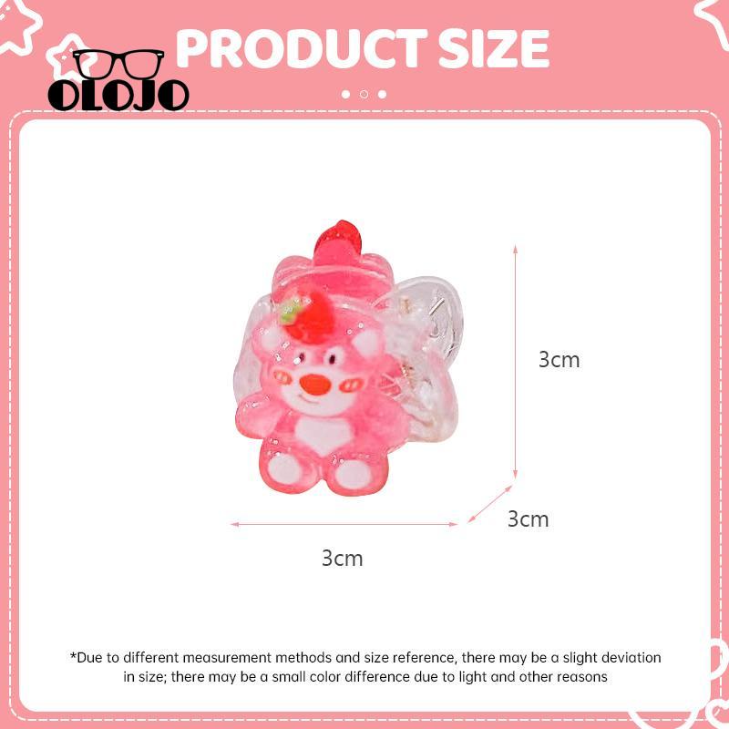 【COD】Strawberry Bear Cute Mini Hair Claw Clip Manis Kartun Kecil Hair Claw Clip