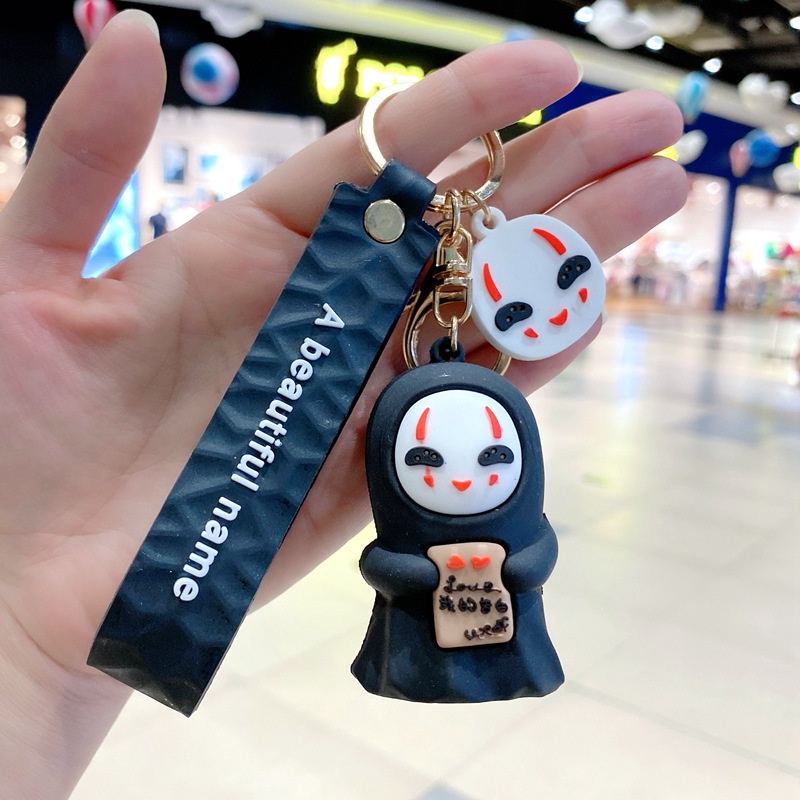 3d Kartun Anime Ada Wajah Man Gantungan Kunci Universal Anti Hilang Tali Rumah Gantungan Kunci Mobil Bluetooth Earphone Case Tas Ransel Liontin Untuk Airpods 1 2 3 PRO 4 6 PRO4 PRO6 INPODS 12 13 I12