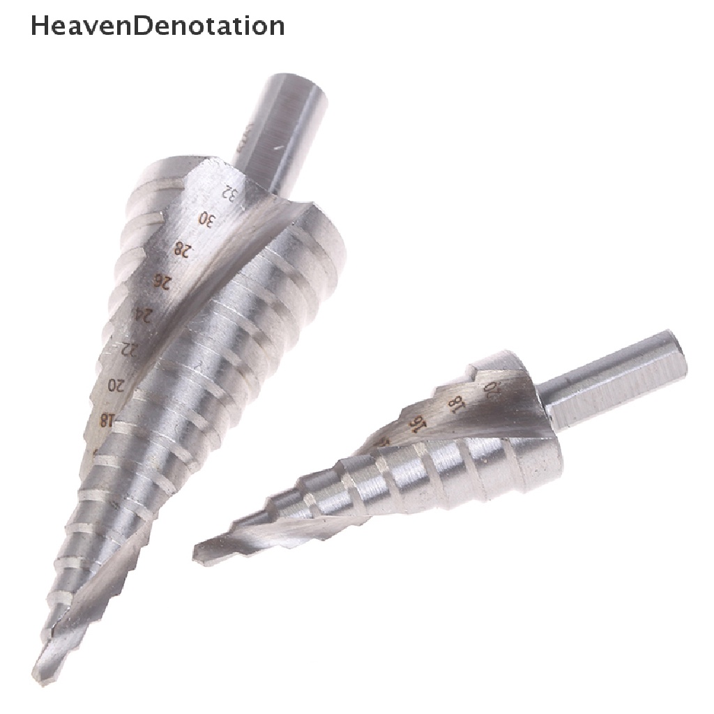 [HeavenDenotation] Hss Step Drill Bit Set 4-12 /20/32mm 1/4 &quot;Mata Bor Hex Core Dilapisi Titanium HDV