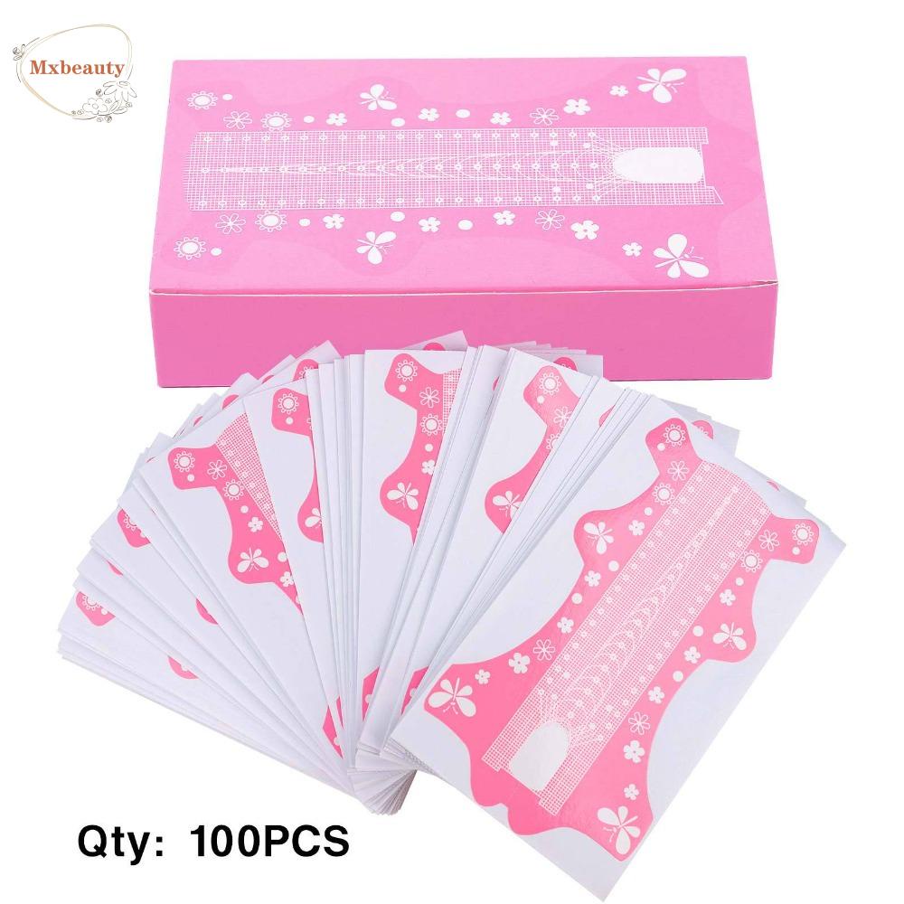 Mxbeauty Nail Paper Tray Extension Builder Manicure DIY Nail Art Tools Perlengkapan Ekstensi Kuku Nail Extension Stensil
