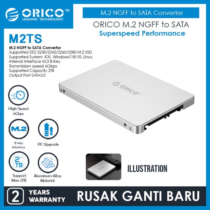PROMO SPESIAL ORICO M2TS M.2 NGFF to SATA Convertor