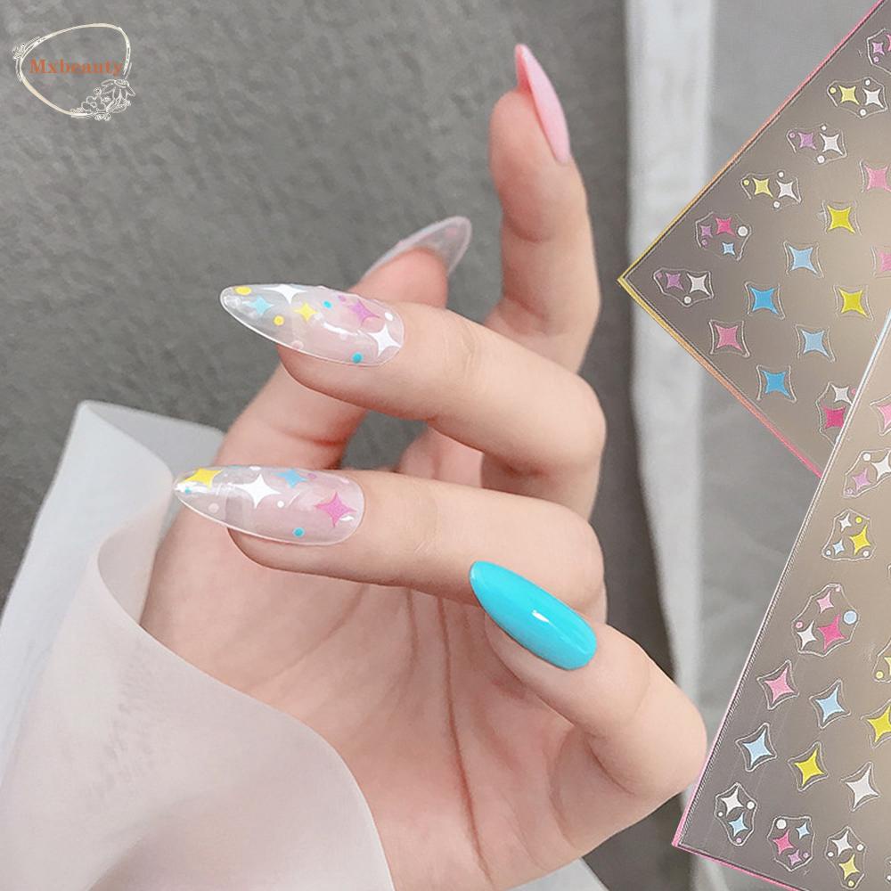 Mxbeauty Stiker Nail Art Gadis Bintang Beruang Perekat DIY Aksesoris Nail Art