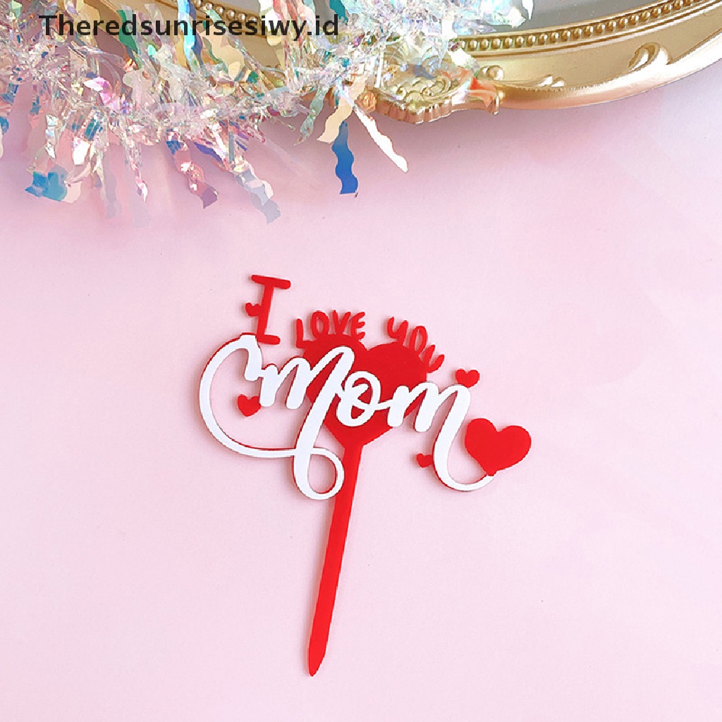 # Kado Mom &amp; PAPA DIY # Cake Topper Hiasan Kue Perlengkapan Pesta Party Decorations for Mother New~