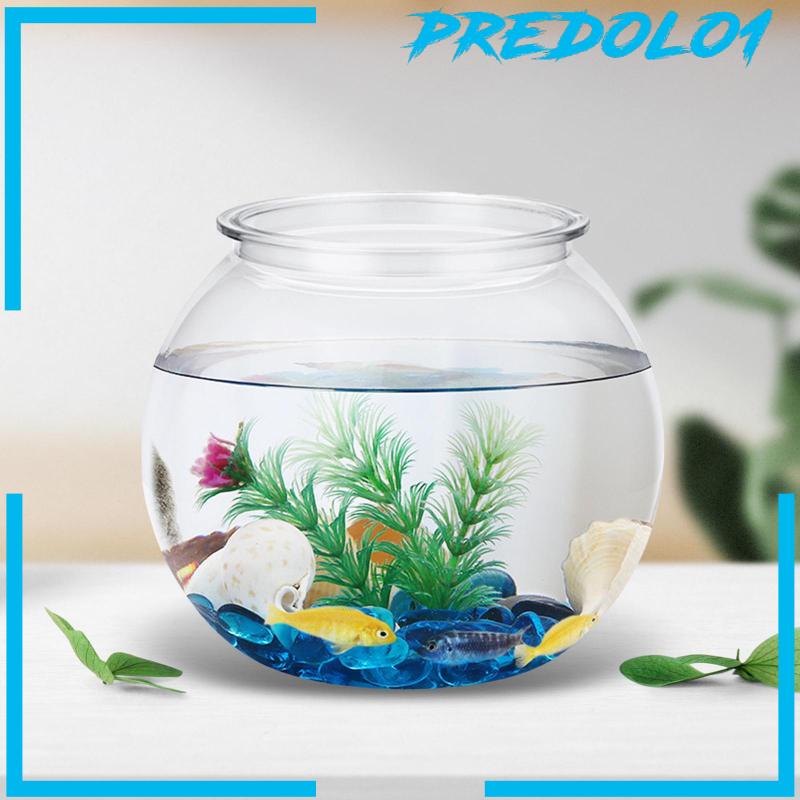 [Predolo1] Vas Bulat Transparan Hias DIY Tangki Ikan Untuk Meja Landschaft Desktop