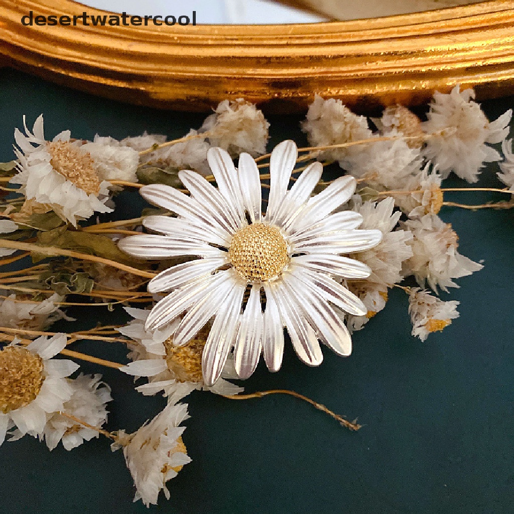 Deid Elegan Vintage Logam Tanaman Bunga Daisy Bros Pin Untuk Wanita Pria Kerah Aksesoris Pakaian Jas Syal Klip Perhiasan Hadiah Martijn