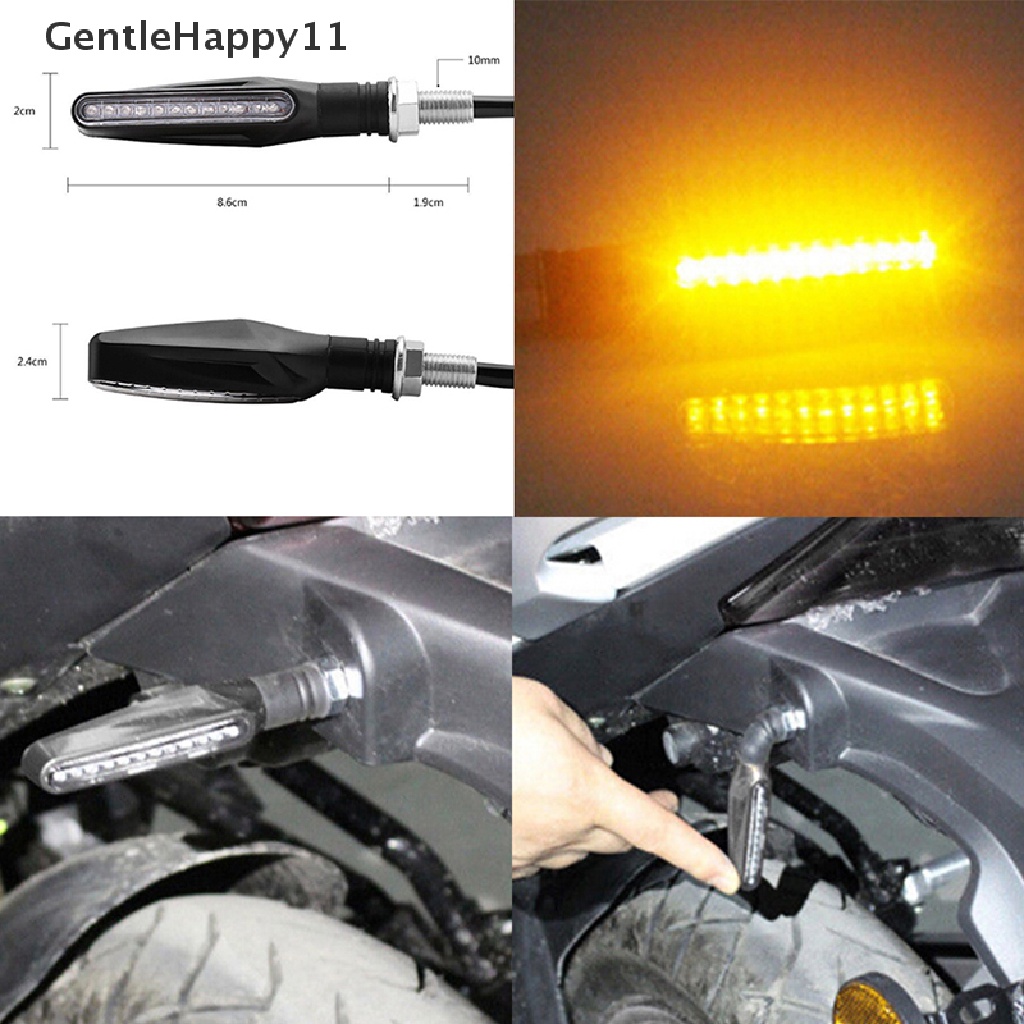 Gentlehappy 1Pc Lampu Indikator Sinyal Belok LED Motor universal flowing id