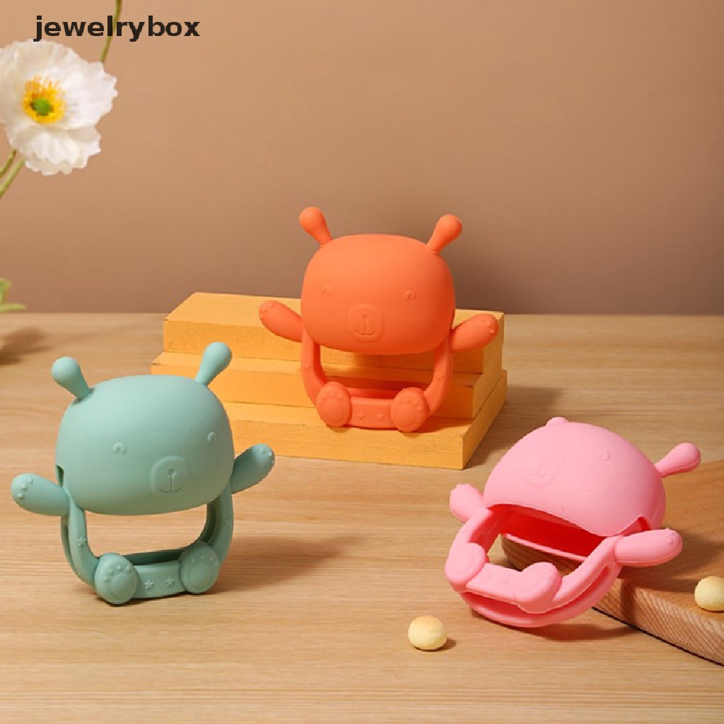 [jewelrybox] Sarung Tangan Beruang Teether Silikon Anti Melorot Hand ​Molar Stick Massage Gums Baby Mainan Teether Anti Besar Untuk Teethers Accesso Boutique