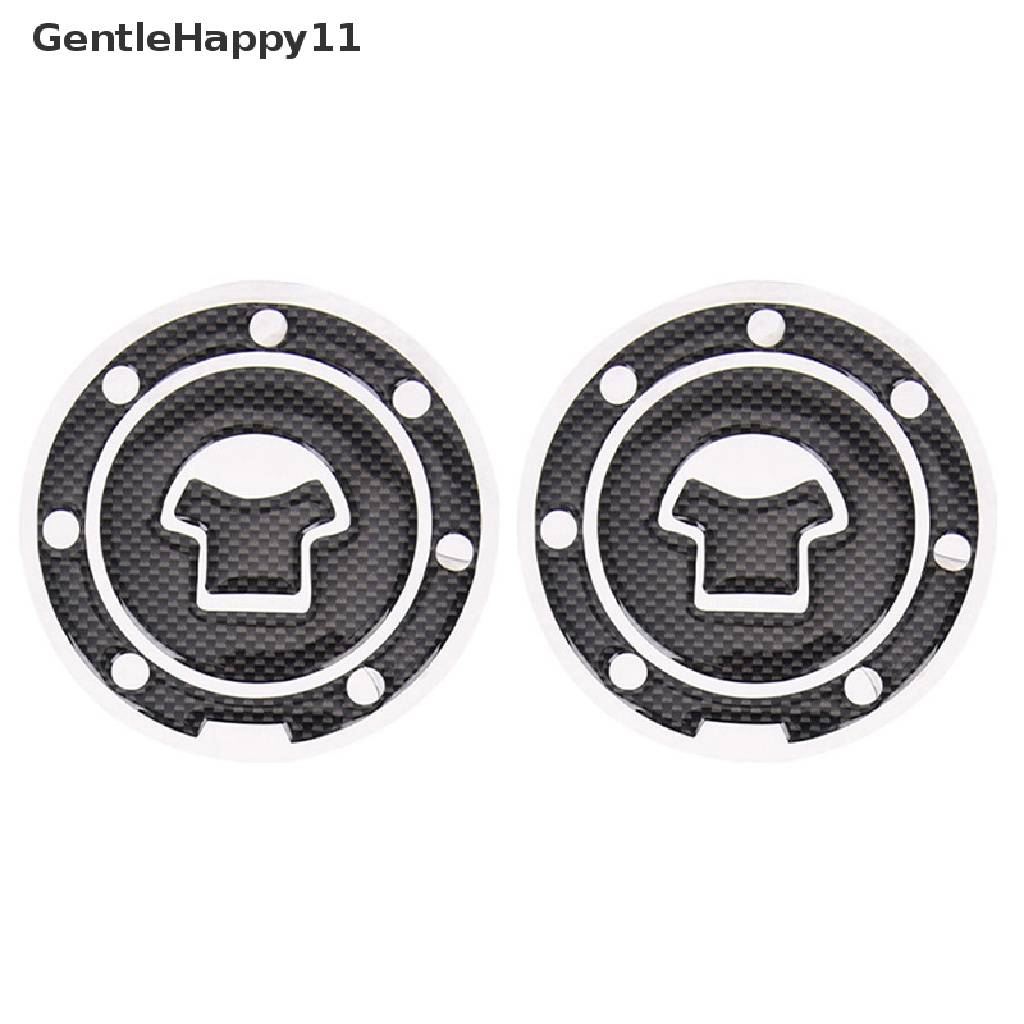 Gentlehappy 2x Motor Universal 3D Serat Karbon Gel Bahan Bakar Gas Pad Pelindung Stiker id
