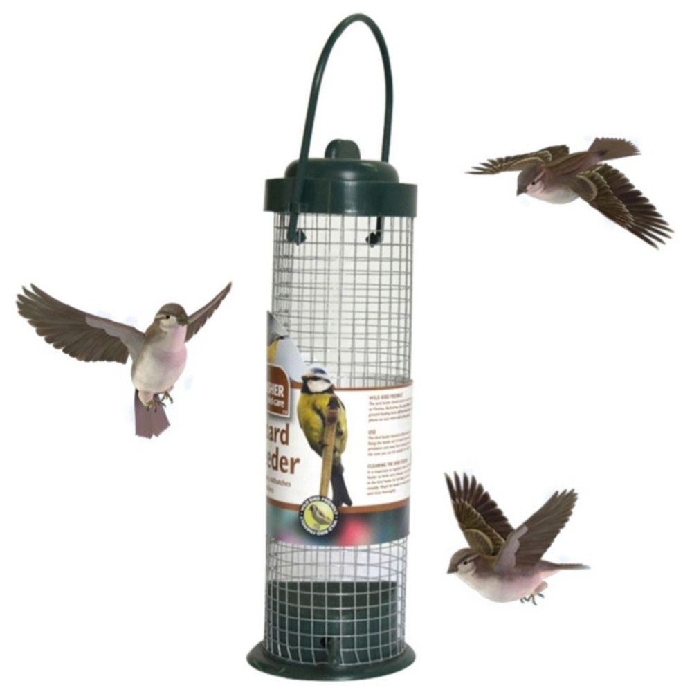 [Elegan] Tempat Makan Burung Berdiri Indoor Nuri Grid Plastik Luar Ruangan Bird Food Box