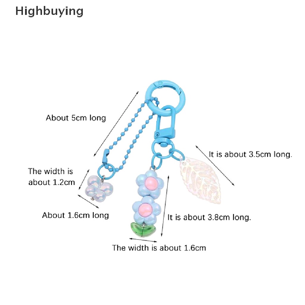 Hbid Warna Lucu Gantungan Kunci Akrilik Lima Kelopak Bunga Gantungan Kunci Mobil Liontin Kecil Segar Berongga Daun Aksesoris Tas Dekorasi Gadis Hadiah Glory