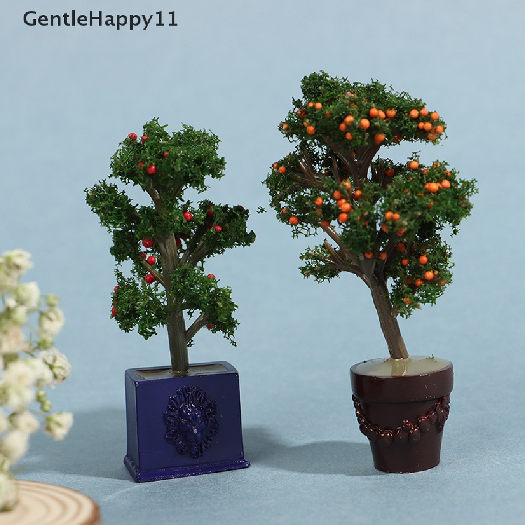 Gentlehappy1:12 Rumah Boneka Miniatur Simulasi Buah Pohon Aksesoris Model s id