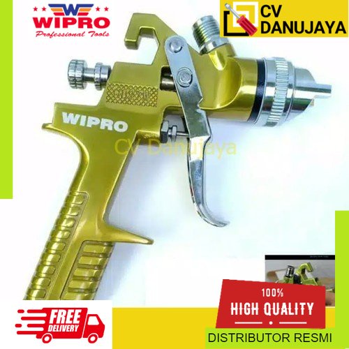 WIPRO SPRAY GUN TABUNG ATAS HVLP F 200 G / ALAT SEMPROT stainless
